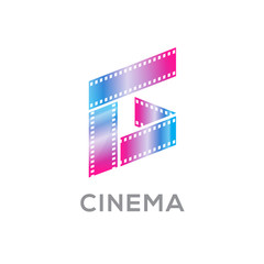 Fototapeta na wymiar Abstract letter G logo for videotape film production