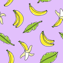 hand drawn bananas