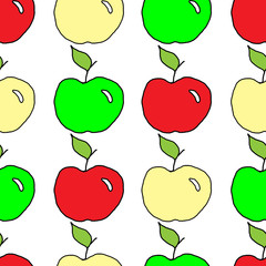 to draw an apple on a white background