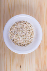 Oats in a bowl.