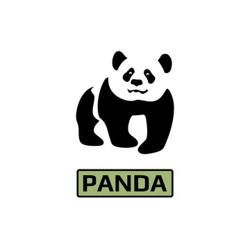 Vector of Panda bear icon. Business icon for the company. Logo for  pet shop / Zoo / symbol. Flat design. Illustration.