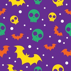 skull bat pattern