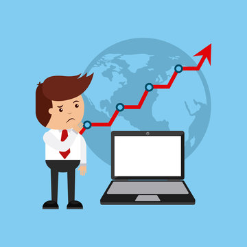 international stock exchange icons vector illustration, eps10