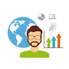 big data management icons vector illustration design