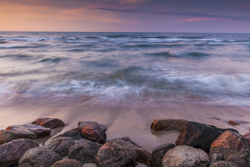 Obraz premium beautiful view of the Baltic Sea to the Polish town Rozewie