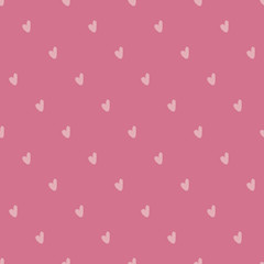Doodle seamless pattern with hearts