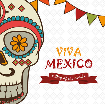 icon day of the dead mexican design isolated vector illustration eps 10