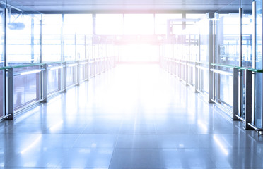 Building interior with sun light effected