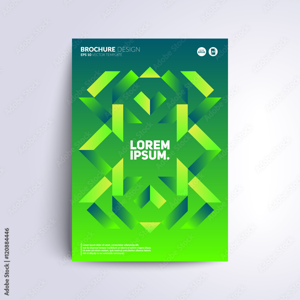 Poster abstract cover design with colorful geometric pattern. eps10 vector.