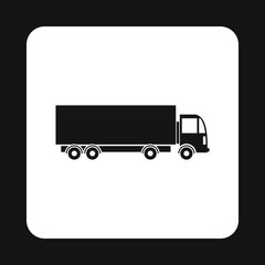 Truck icon in simple style isolated on white background. Transport symbol vector illustration