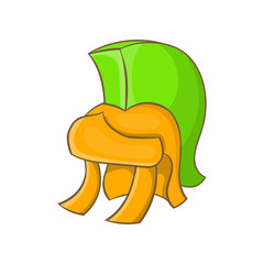 Antiques roman helmet icon in cartoon style isolated on white background vector illustration