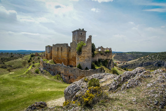 Medieval castle in Ucero, Soria, Castilla y Leon, Spain