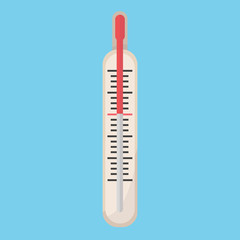 Thermometer icon flat, thermometer icon eps 10