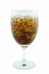 Sparkling water isolate on white background.aerated water.soft d