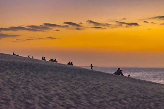 People at Top of Dune at Jericoacoara Beach