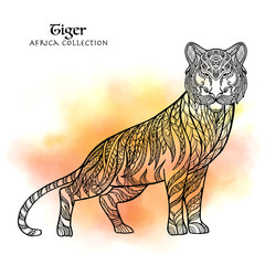 Obraz na płótnie Canvas Decorative patterned Tiger