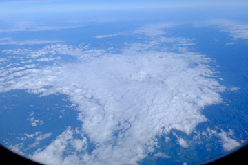 Obraz premium Airplane window view