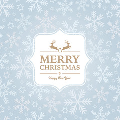 Snowflake Seamless Pattern with Christmas Decoration