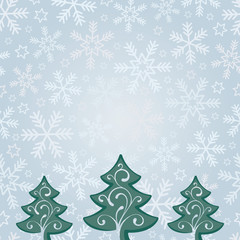 Naklejka na ściany i meble Snowflake Seamless Pattern with Christmas Decoration
