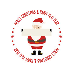 Lovely Santa Claus with Greetings