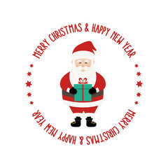 Lovely Santa Claus with Greetings