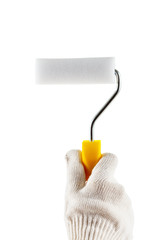 paint roller isolated on white