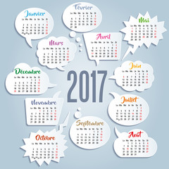 2017 Calendrier bulles de BD-1