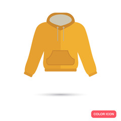 Male sport sweater color flat icon