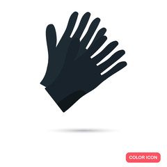 Male pair gloves color flat icon