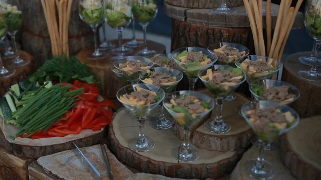Table with snacks