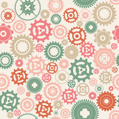 Background metallic with gears, vector illustration