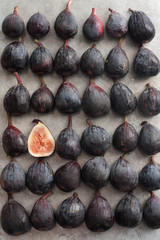 Rows of fresh figs , background