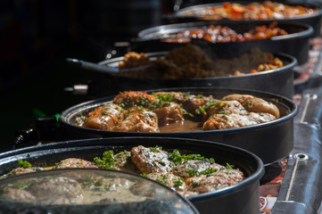 Tasty food. Kitchen in the street