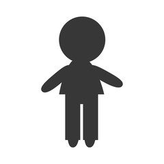 avatar man user. male person silhouette. vector illustration