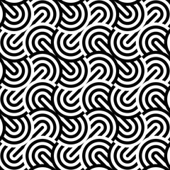 Vector seamless texture. Modern abstract background. Monochrome pattern with repeating tiles.