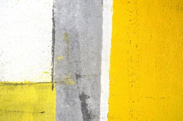 Malarstwo abstrakcyjne szary i żółty - 120893234
