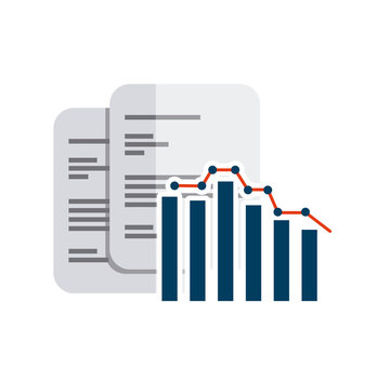 bars statistics with business icon vector illustration design