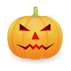 Halloween pumpkin isolated on white background.
