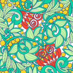 Seamless pattern with Love Hearts 