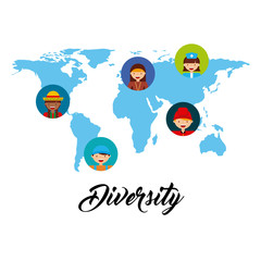 diversity of world cultures vector illustration design