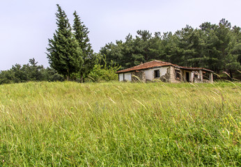 ruined village house
