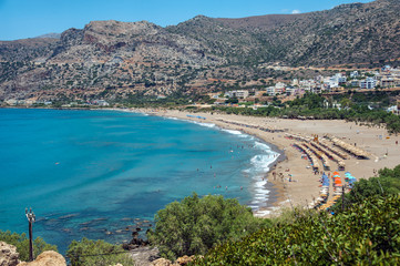Paleochora beach on Crete island. Greece. Lybian sea