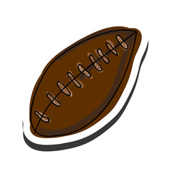 american football oval ball sport game equipment. drawn design. vector illustration