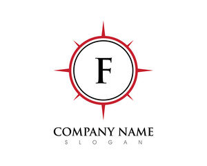 F Letter Compass Logo