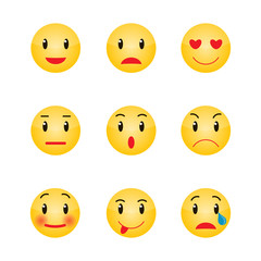 Set of Emoticons. Set of Emoji