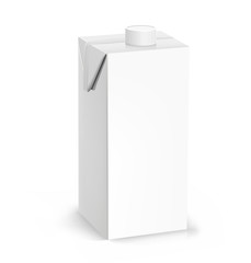 Blank box with realictic shadow and cap. Template package. Vector illustration on white background. Ready for your design. Can be used for promo, advertising, etc.