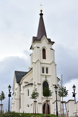 Fototapeta na wymiar church of Saint Cross in Pelhrimov,Czech republic