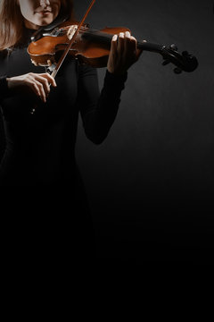 Violin player violinist closeup