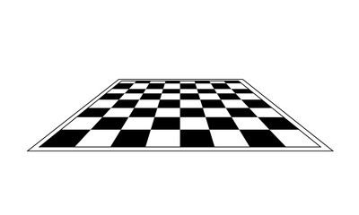 Black and white chess board. Vector