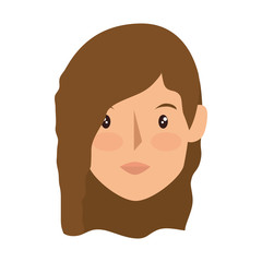 avatar woman face cartoon. female person. vector illustration